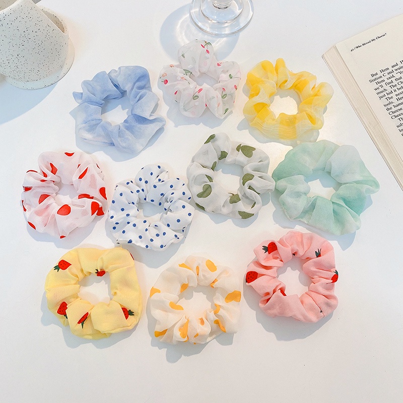 Set 10 Dây Cột Tóc Co Giãn Nhiều Màu Sắc Đầy Cá Tính