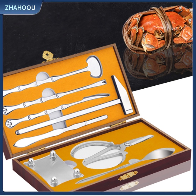 ☃Nhà☃ Set 8 Dụng Cụ Ăn Cua Bằng Thép Không Gỉ