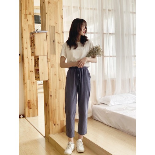 Quần đũi dài nữ [HÀNG QUẢNG CHÂU] Quần đũi dài chất đũi mềm mát không nhăn mặc thoải mái | BigBuy360 - bigbuy360.vn