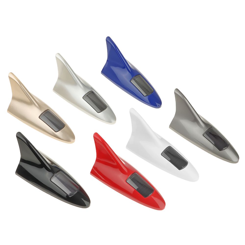 Ăng ten vây cá mập có đèn led nhiều màu tùy chọn thời trang gắn nóc xe hơi sử dụng năng lượng mặt trời