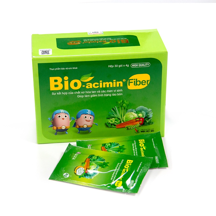 Men vi sinh Bio-acimin Fiber - Bổ sung chất xơ tự nhiên, giảm tình trạng táo bón ở trẻ em