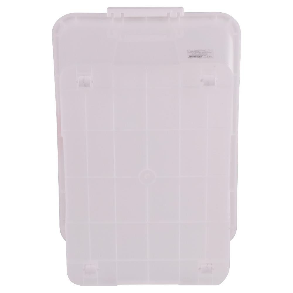 HomeBase STACKO thùng nhựa đựng đồ có nắp có bánh xe Thái Lan 35.5L W53xD39xH26.5 Cm Trắng