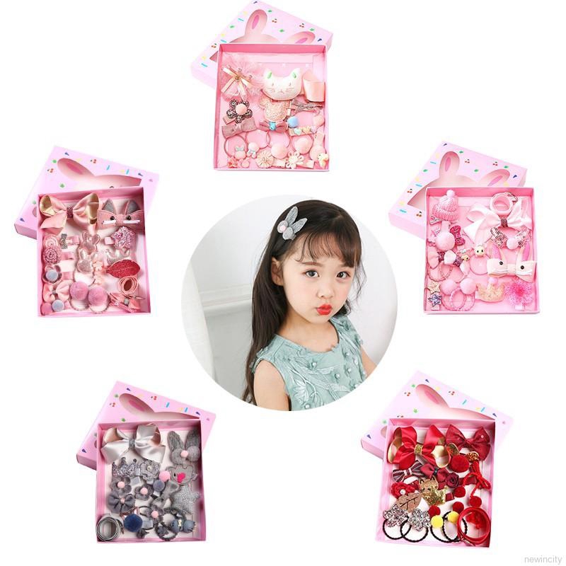 Set 18 phụ kiện kẹp tóc dễ thương cho bé gái