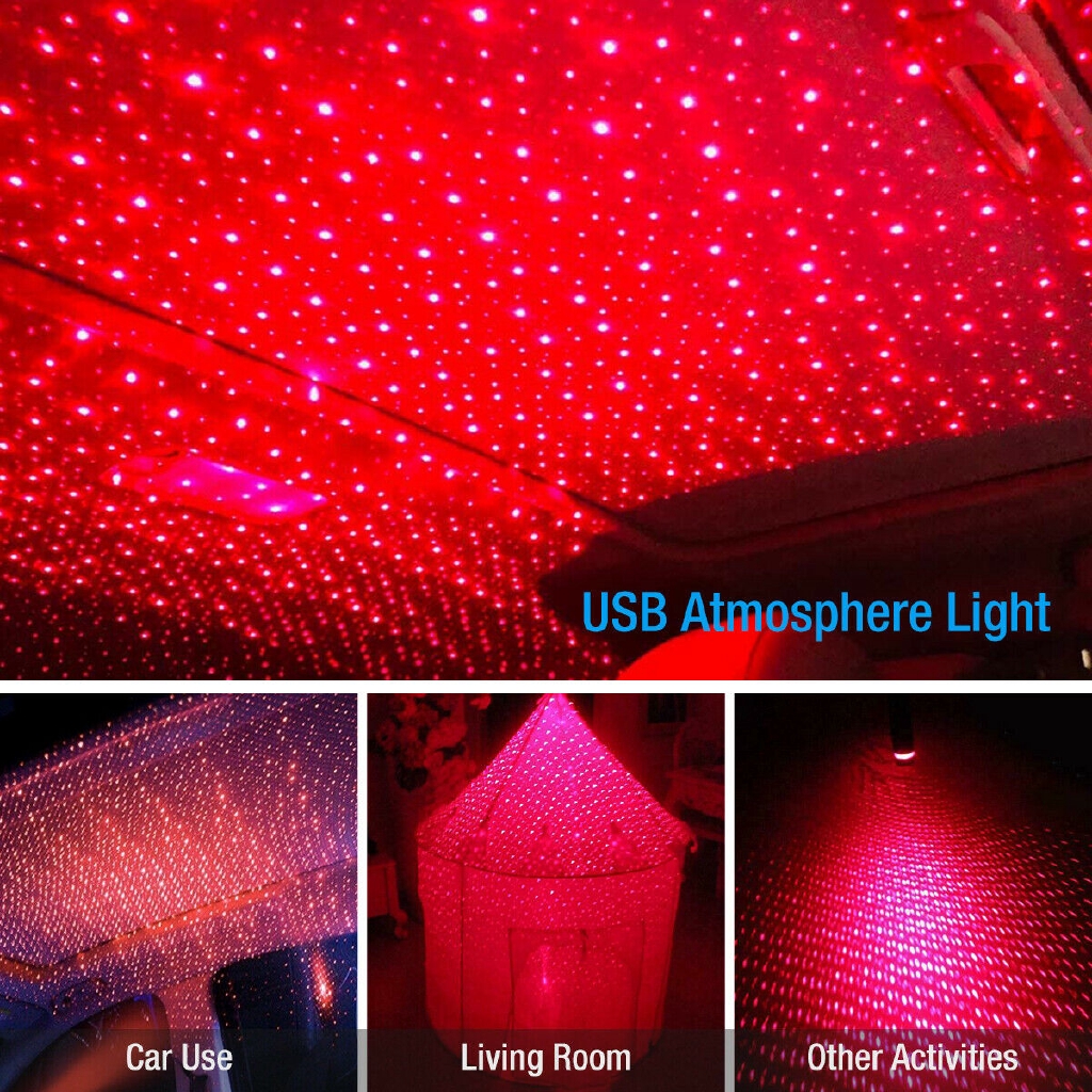 Đèn LED hiệu ứng trời sao trang trí trần xe hơi nối nguồn USB tiện dụng