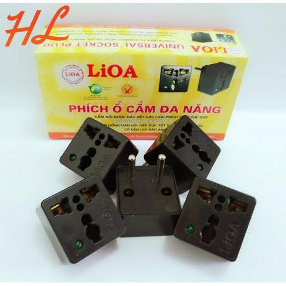 Phích cắm Lioa chuyển 3 sang 2 chấu - BH 1 tháng - Hưng Long PC