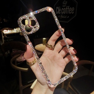 Ốp Điện Thoại Trong Suốt Chống Sốc Đính Kim Cương Cho Iphone 14Promax 14Pro 13Pro 13Promax 12 11 Pro Xs Max 7 8 Plus
