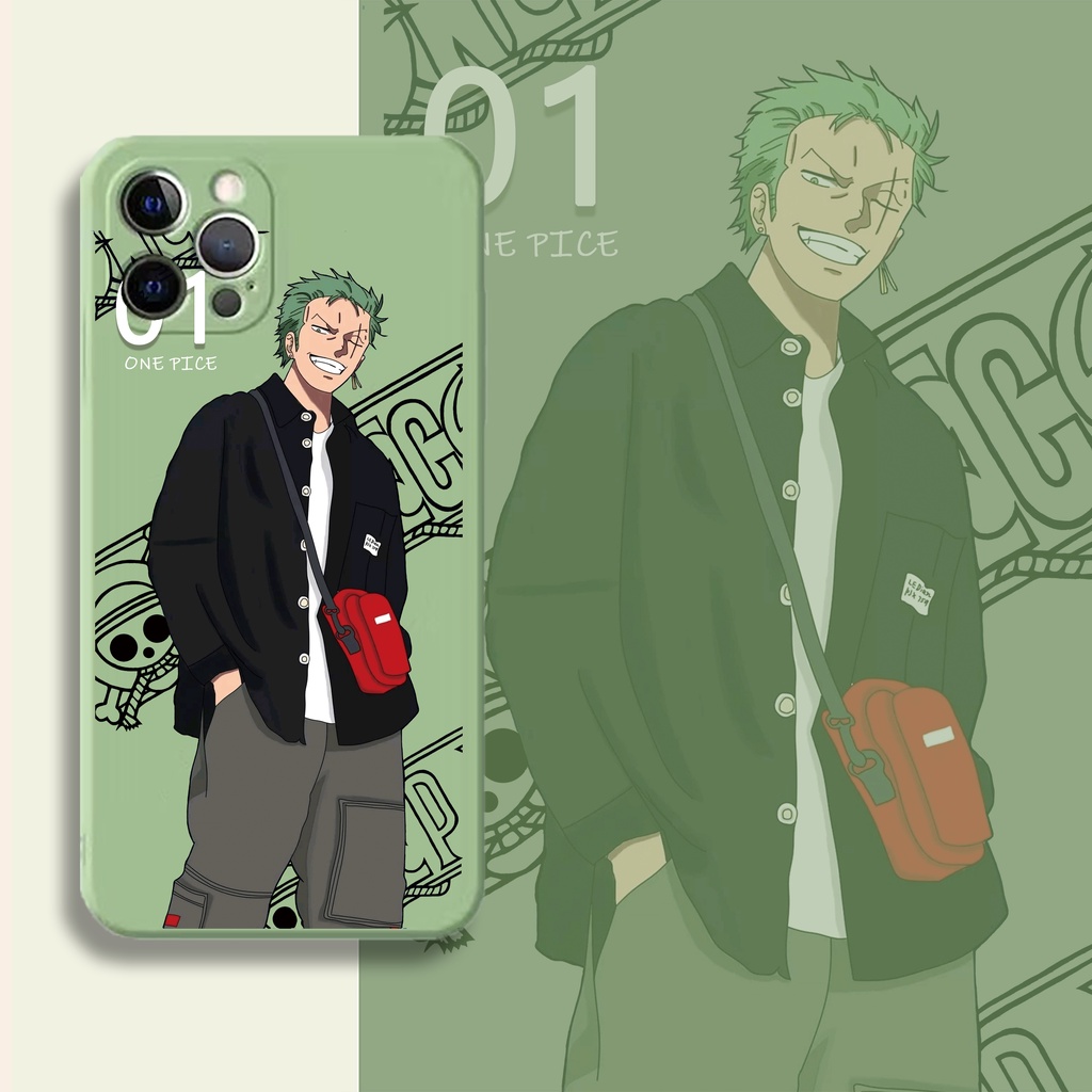 Ốp Điện Thoại Silicone Chống Sốc In Hình One Piece Zoro Cho iPhone 13 / 12 / 11