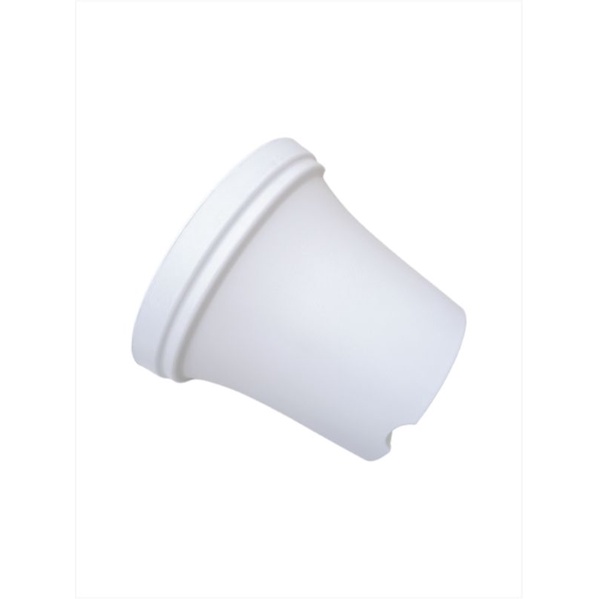 (25x20cm) Chậu nhựa tròn miệng loe trắng trơn siêu đẹp size 1_Chậu thang ATP trồng hoa cây cảnh