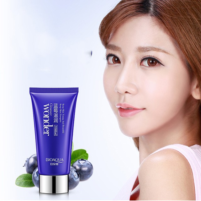 Sữa Rửa Mặt Tinh Chất Việt Quất Wonder Bioaqua  Làm Sạch Sâu Lỗ Chân Lông Kiểm Soát Dầu