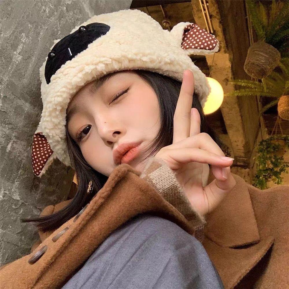 Mũ Len Trùm Đầu Đính Hoa Hồng Dễ Thương