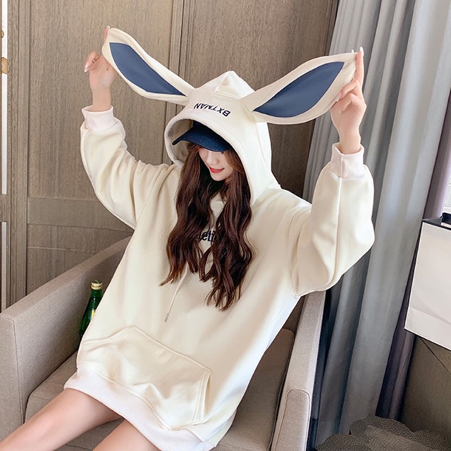 Áo hoodie tai thỏ kute dễ thương | BigBuy360 - bigbuy360.vn