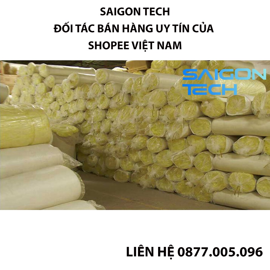 [Freeship toàn quốc] Bông thủy tinh cách âm, cách nhiệt, chống cháy - 1 mặt bạc, ngang 1.2m, dày 5cm – Tùy chọn độ dài