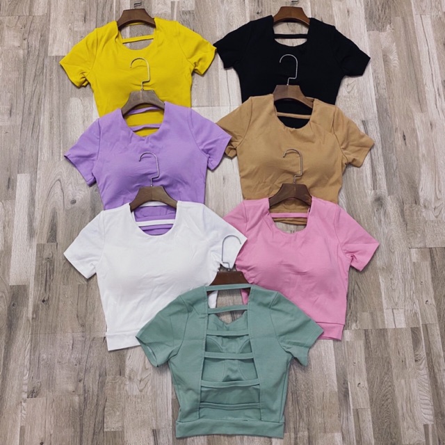Áo đan dây croptop mút ngực