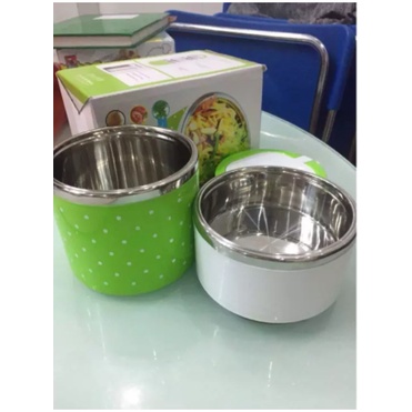 Cặp lồng inox giữ nhiệt chống tràn 1 tầng có quai xách