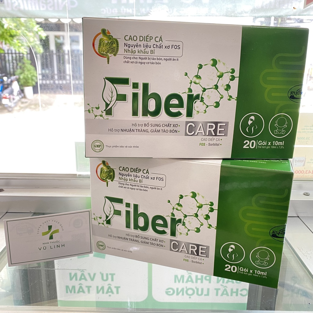 (CHÍNH HÃNG) Fiber Care Hộp 20 gói bổ sung chất xơ giúp nhuận tràng, giảm táo bón, phù hợp cho cả người lớn và trẻ em