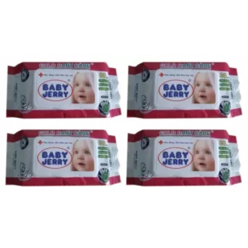 Khăn ướt Baby Jerry gói 80 tờ
