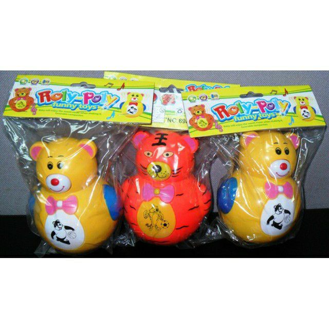 《HCM》Lật đật Gấu , Hổ , Ong loại lớn có đèn , nhạc , sẳn pin