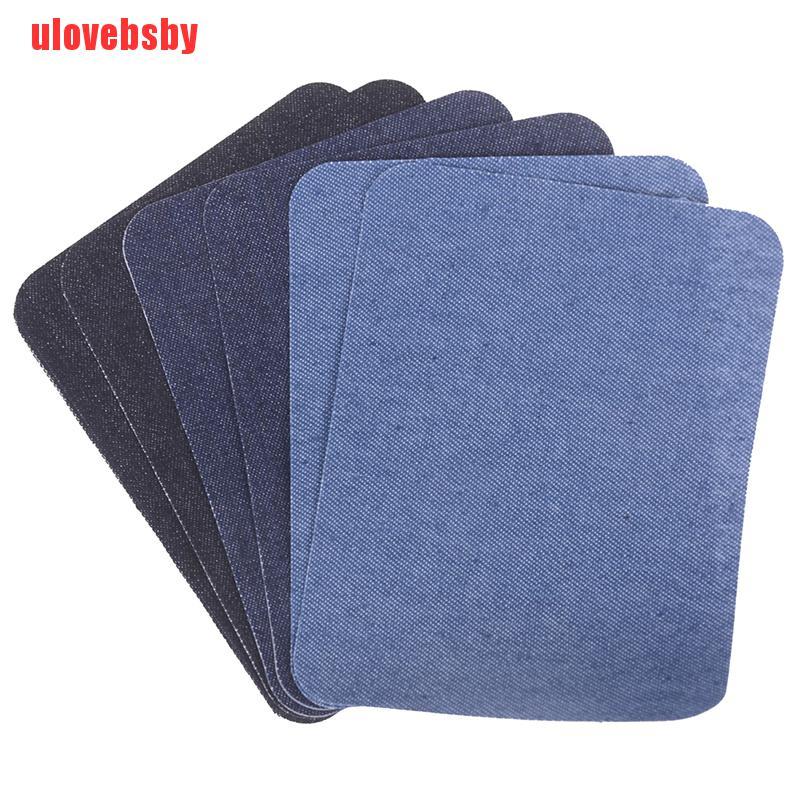 Bộ 6 Miếng Vá Quần Jean Cotton Hỗn Hợp 3 Màu Ủi Trên Denim
