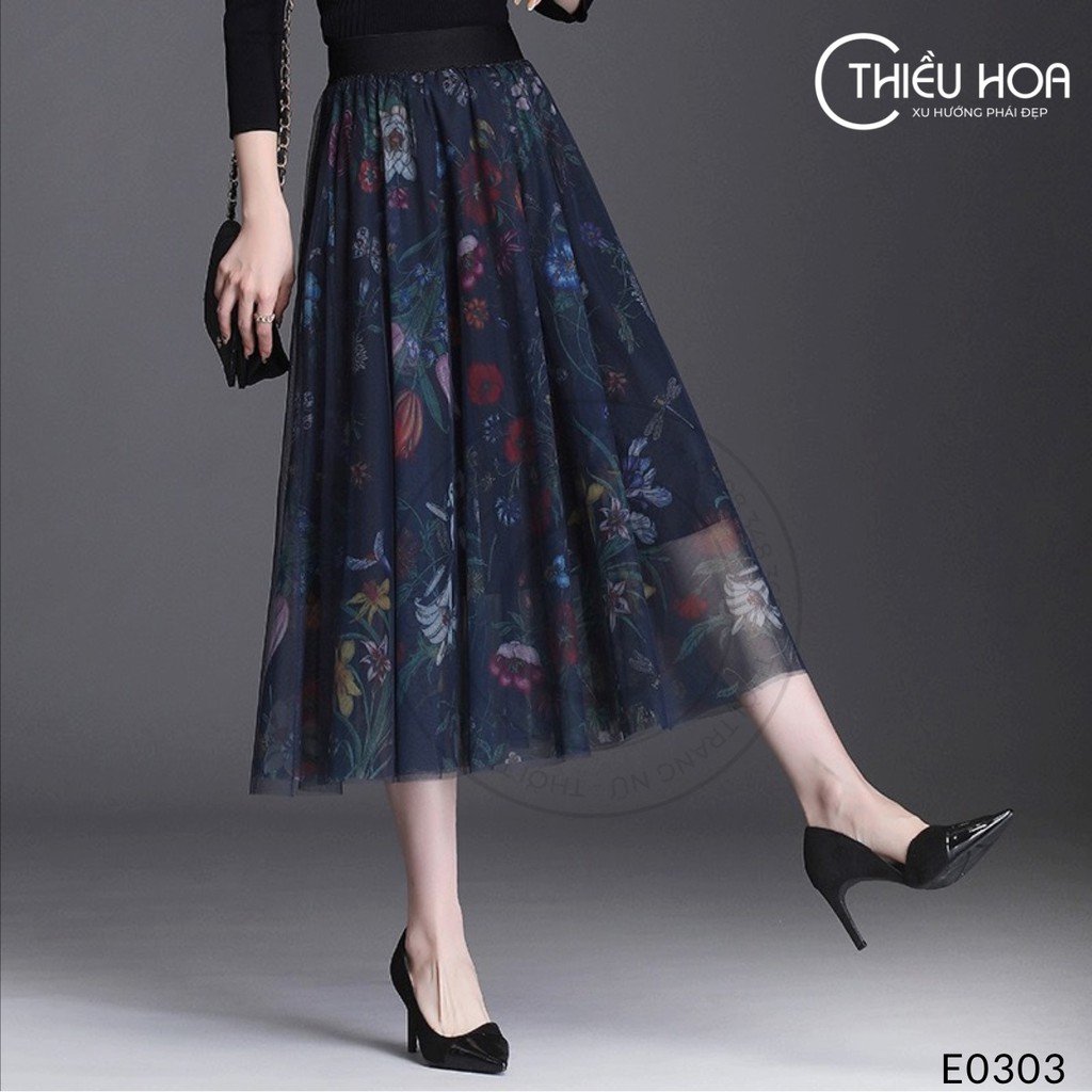 Chân Váy Voan Công Sở Trẻ Trung Thiều Hoa E0303
