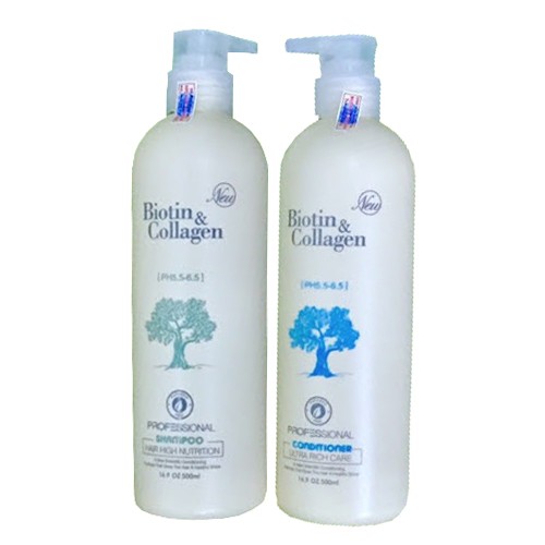 Cặp Dầu Gội Xả Biotin Collagen 1000ml
