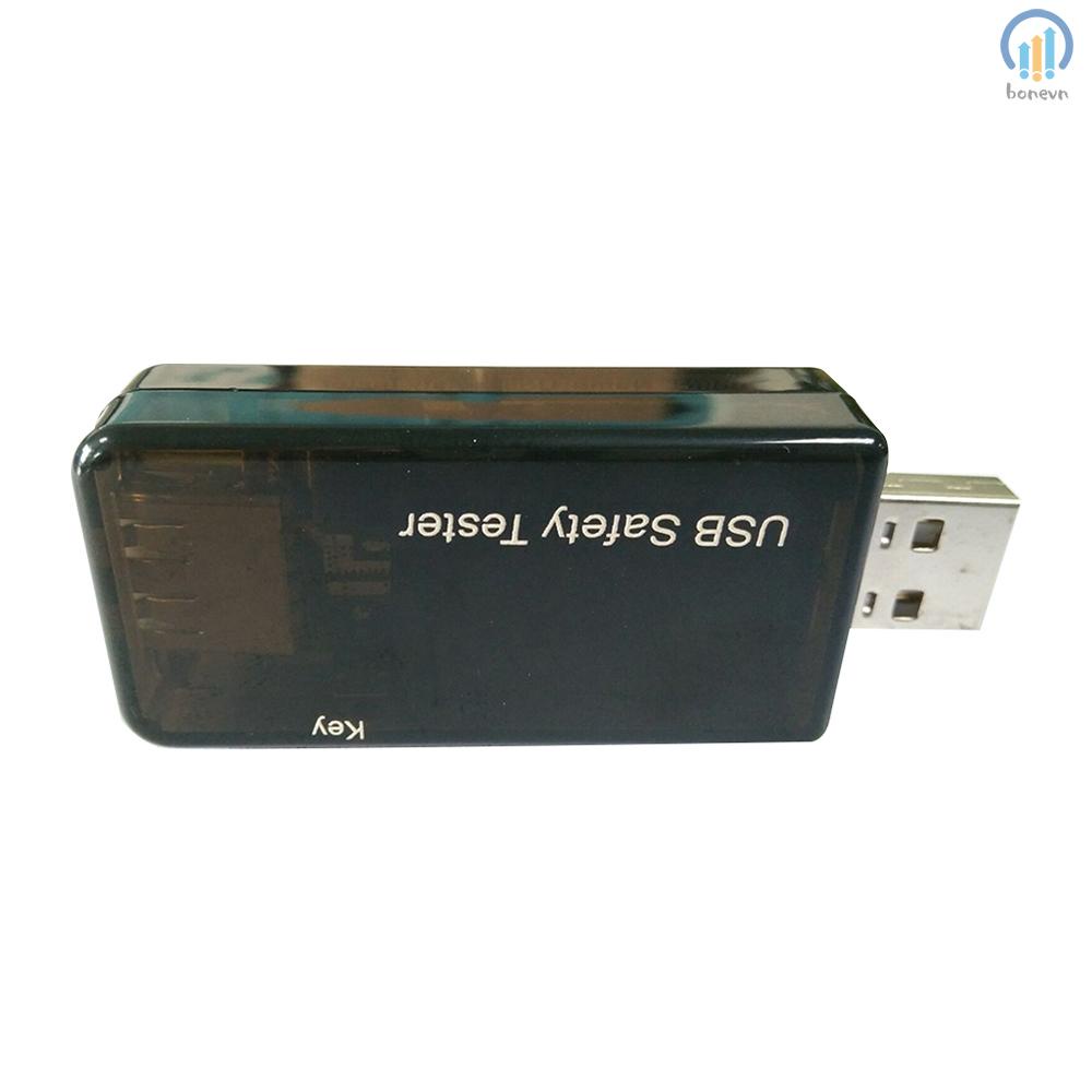 USB Digital Tester Current Voltage Monitor DC 5.1A 30V Amp Voltage Meter Test Speed of Chargers Cables Capacity of Power Banks Black