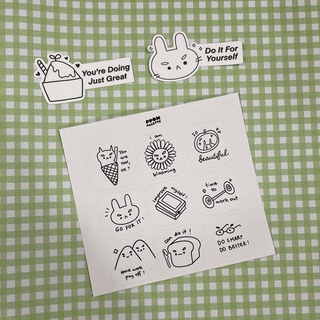 Sticker Monochrome Affirmations