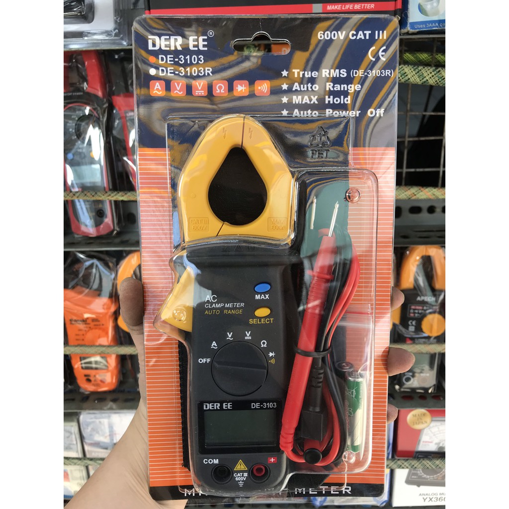 Ampe kìm đo AC DEREE DE-3103-Cam kết chính hãng