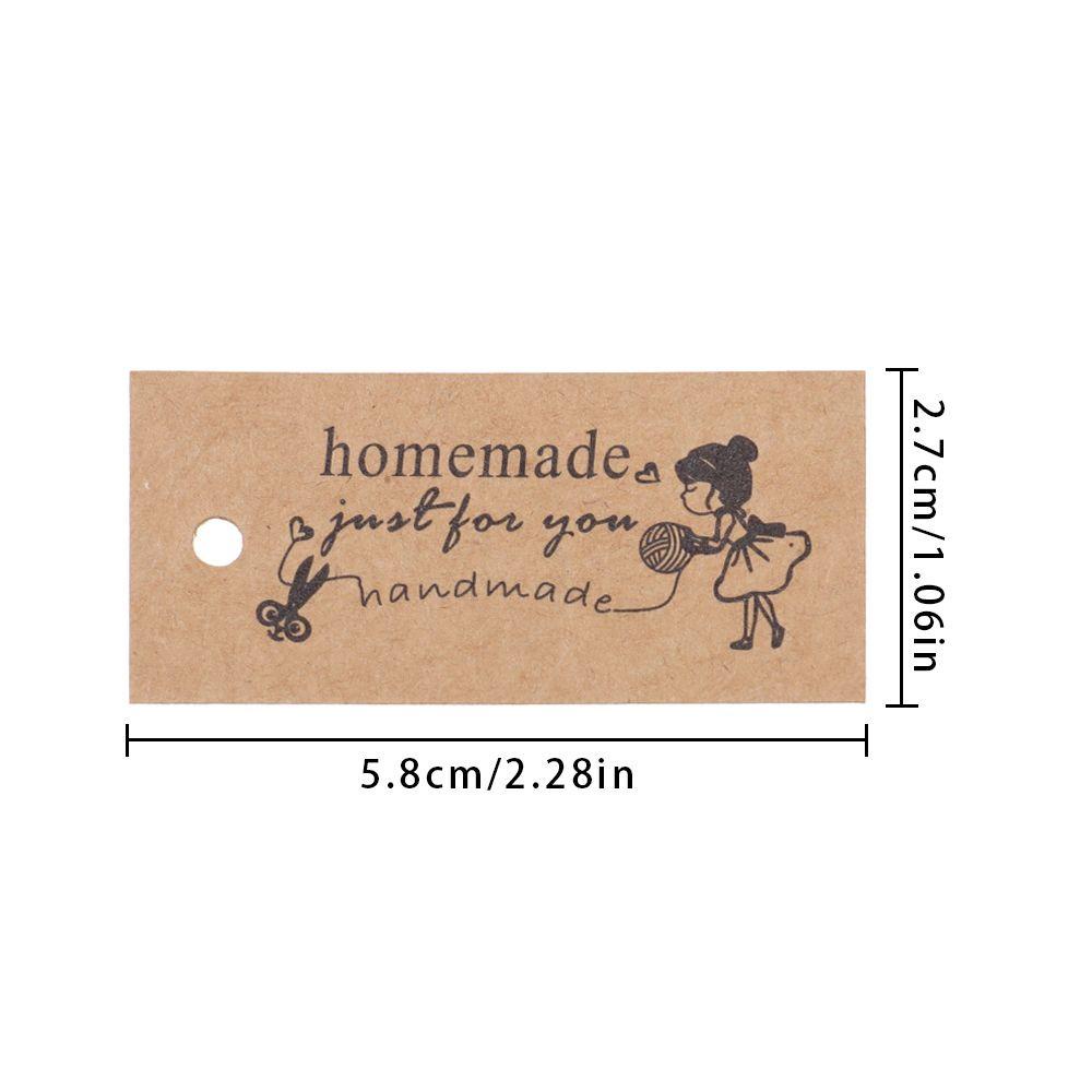 Set 50 Thẻ Giấy 5.8*2.7cm In Chữ Thank You Dùng Để Trang Trí Quà Tặng