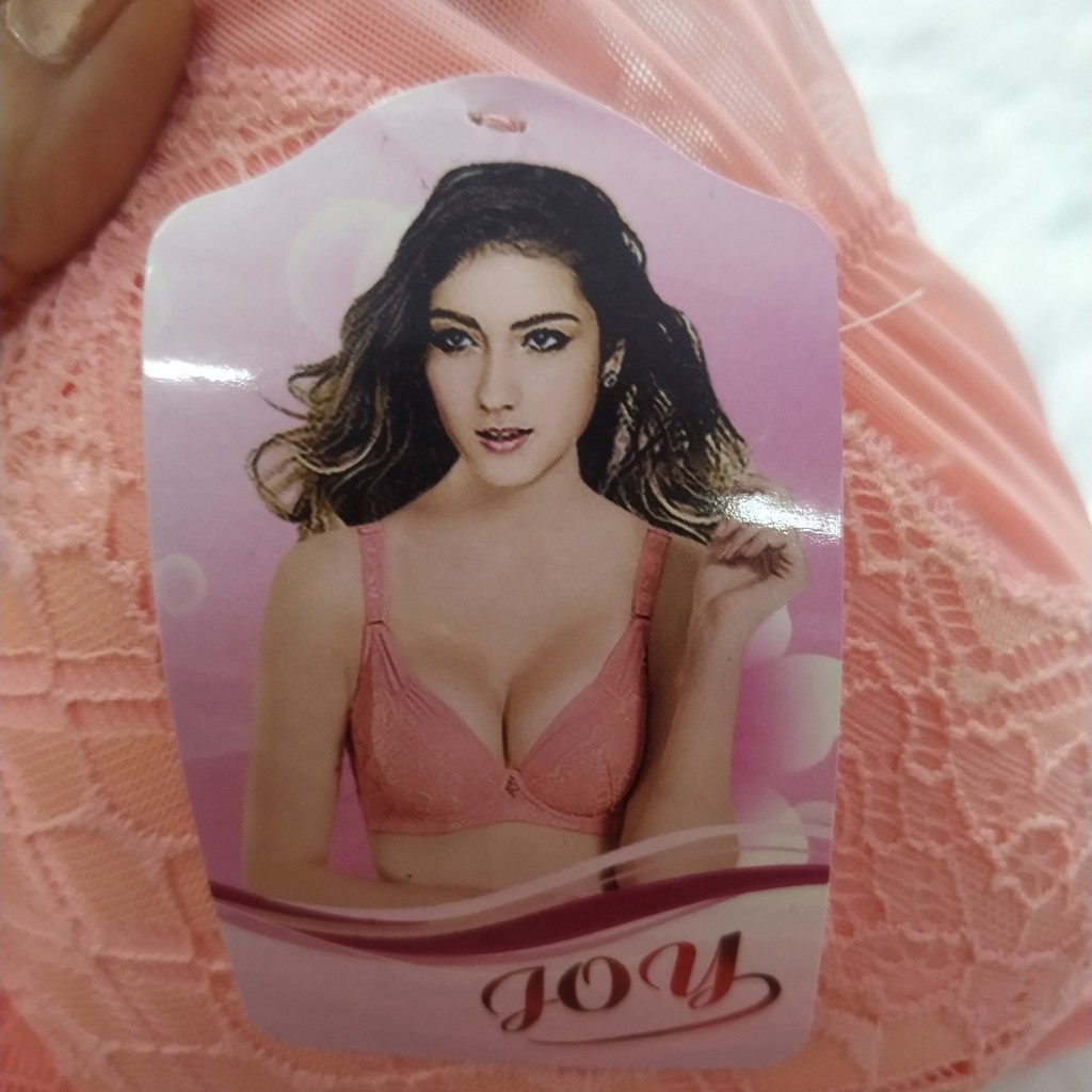 Áo lót nữ ren nâng ngực Joy 8221 mút cotton dày mềm mịn cúp xéo nguyên ngực size 36-38-40 mặc áo dài