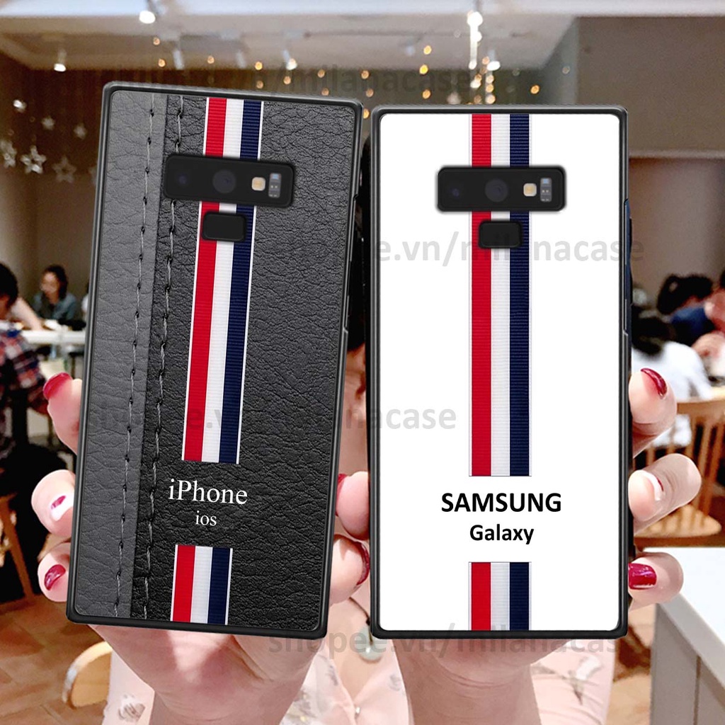 Ốp Samsung Note 9 in giả da phong cách thể thao, cá tính, thời trang