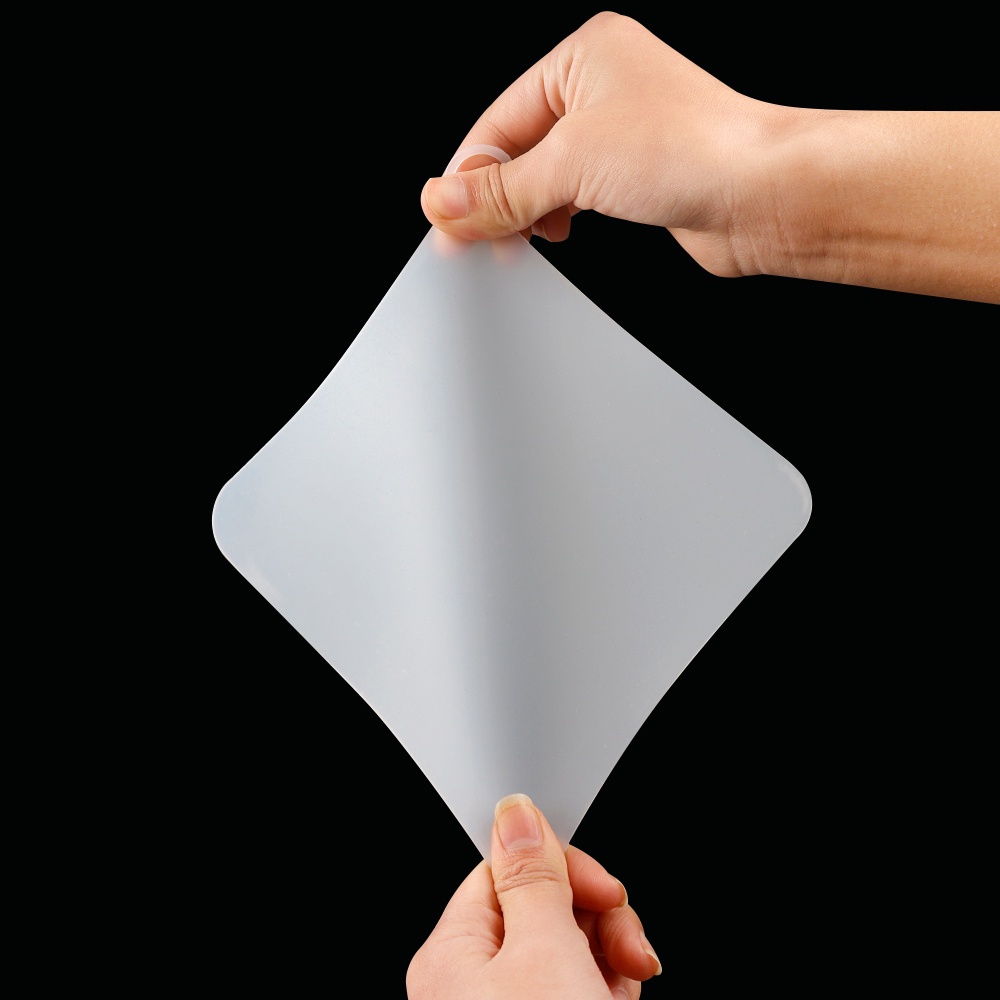 1 Miếng Đệm Silicon Hình Vuông Trong Suốt Chặn Lỗ Thoát Nước Bồn Rửa Chén Nhà Tắm