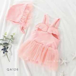 Bộ bơi cánh thiên thần kèm mũ QA126