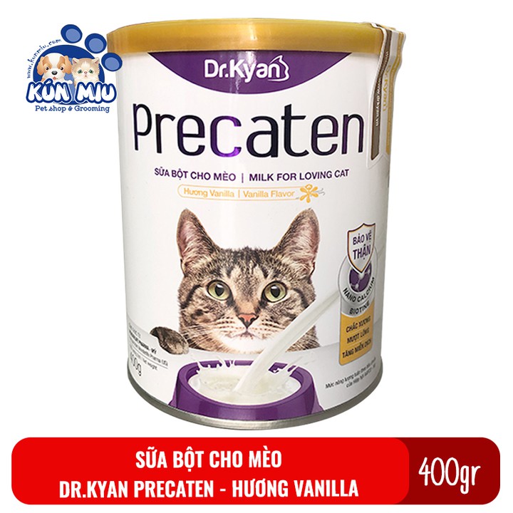 Sữa bột cho mèo Dr.Kyan Precaten hộp 400gr cung cấp dinh dưỡng cho mèo