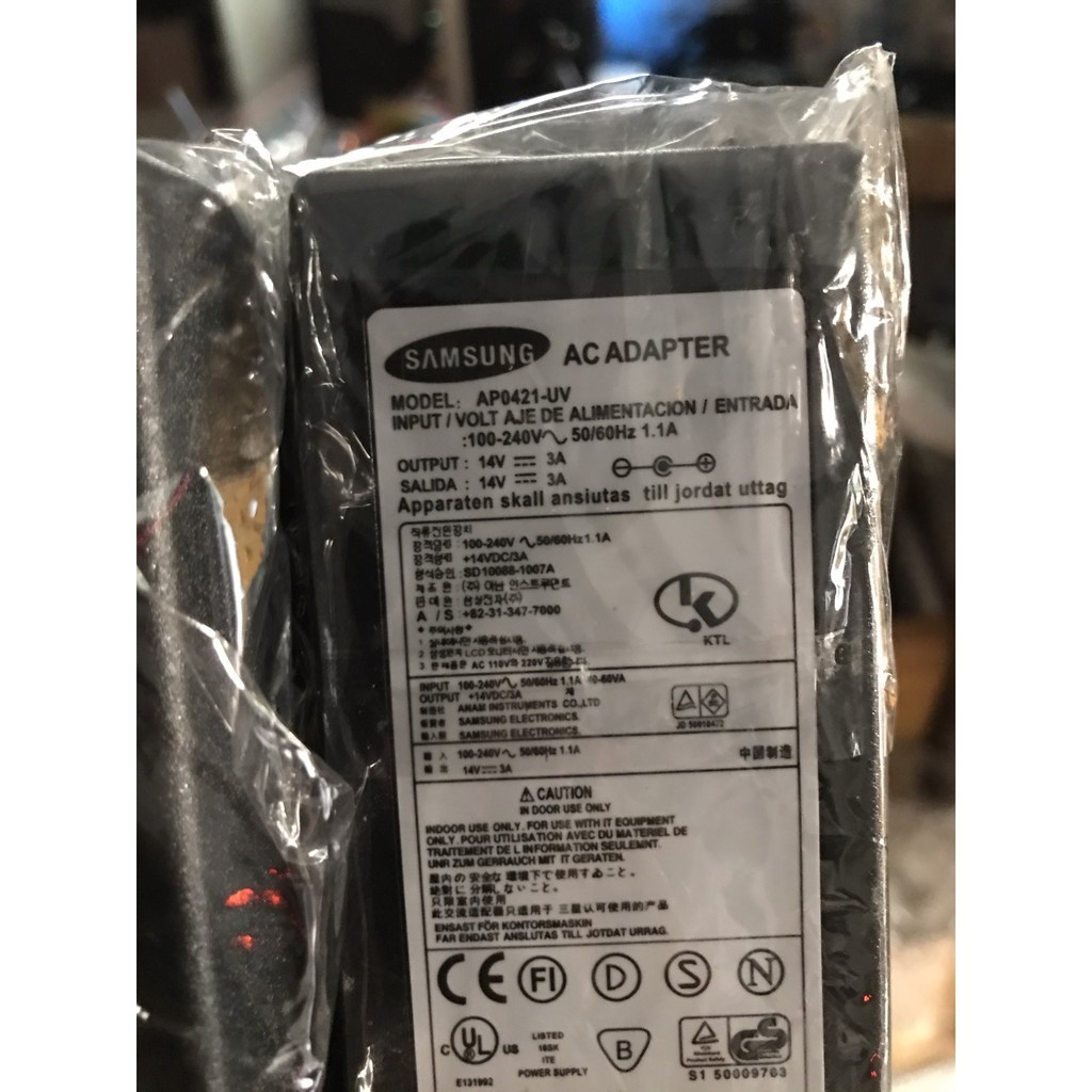 Adapter Màn Hình Samsung 14V-3A/1.43A/2.14A Tặng Kèm Dây Nguồn | BigBuy360 - bigbuy360.vn
