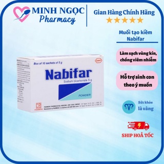 Nabifar muối rửa vệ sinh tăng kiềm hộp 10 gói