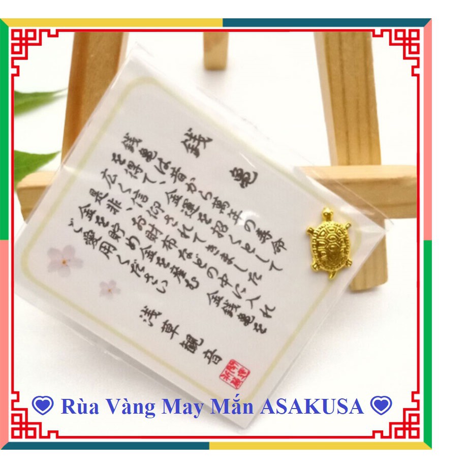 Rùa Vàng May Mắn | Kim Quy ASAKUSA vật phẩm phong thủy trong ví, ốp điện thoại để tiền vào như nước, giàu có, may mắn | BigBuy360 - bigbuy360.vn