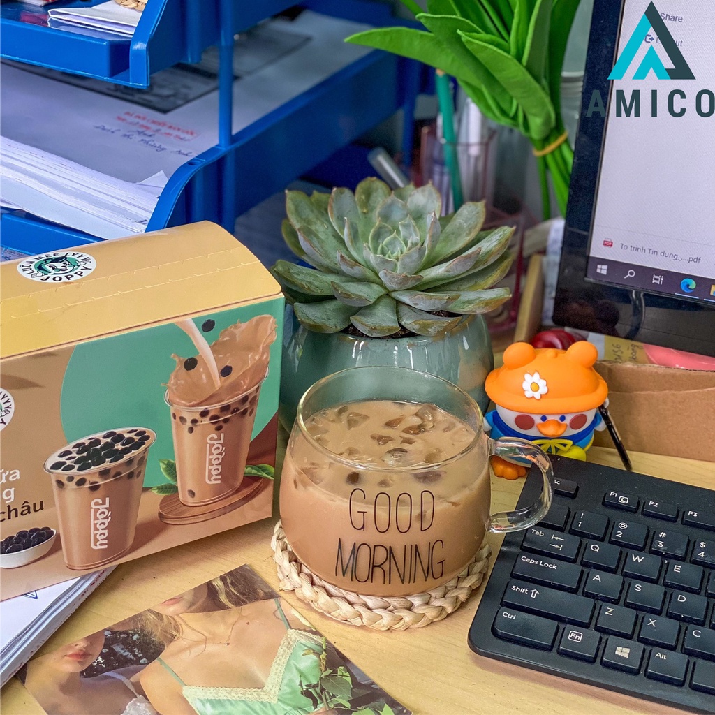 Set 8 Gói Trà Sữa Nướng Trân Châu Joppy Thơm Vị Nướng Đặc Trưng, Hộp Trà Sữa Trân Châu Tự Pha Tại Nhà - Amico | BigBuy360 - bigbuy360.vn