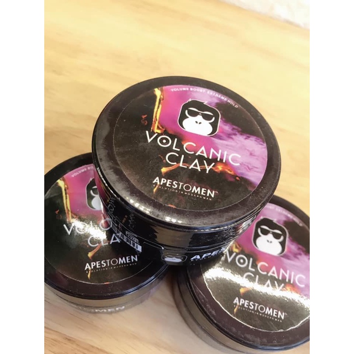 Sáp vuốt tóc nam Volcanic Clay kèm gôm xịt tóc giữ nếp tạo kiểu 420ml