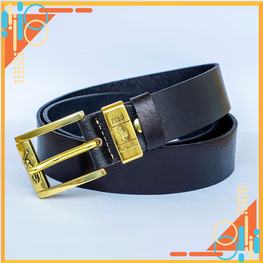 Thắt lưng nam cao cấp da bò một lớp cắt miếng khóa đồng đúc kiểu dáng mạnh mẽ nam tính bền đẹp hàng xuất khẩu