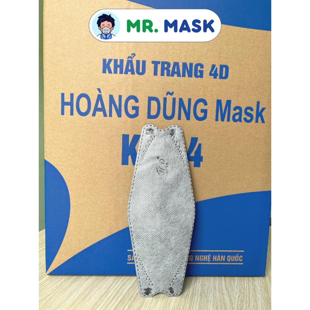 Khẩu Trang Y Tế KF94 4D Hoàng Dũng Mask Thùng 300 Cái, 4 Lớp Kháng Khuẩn, Kháng Bụi, Sản Xuất Theo Công Nghệ Hàn Quốc