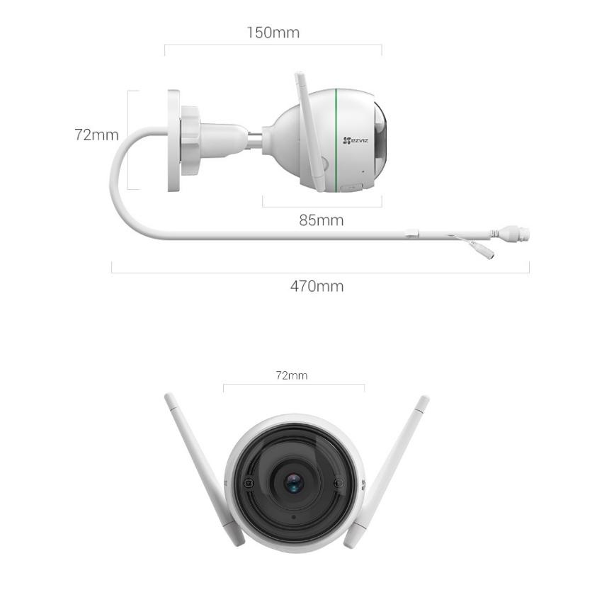 Camera IP WIFI Ngoài Trời EZVIZ C3WN 2MP - C3N 2MP Full HD - Ghi Hình Màu Ban Đêm - Báo Động Đèn Thông.