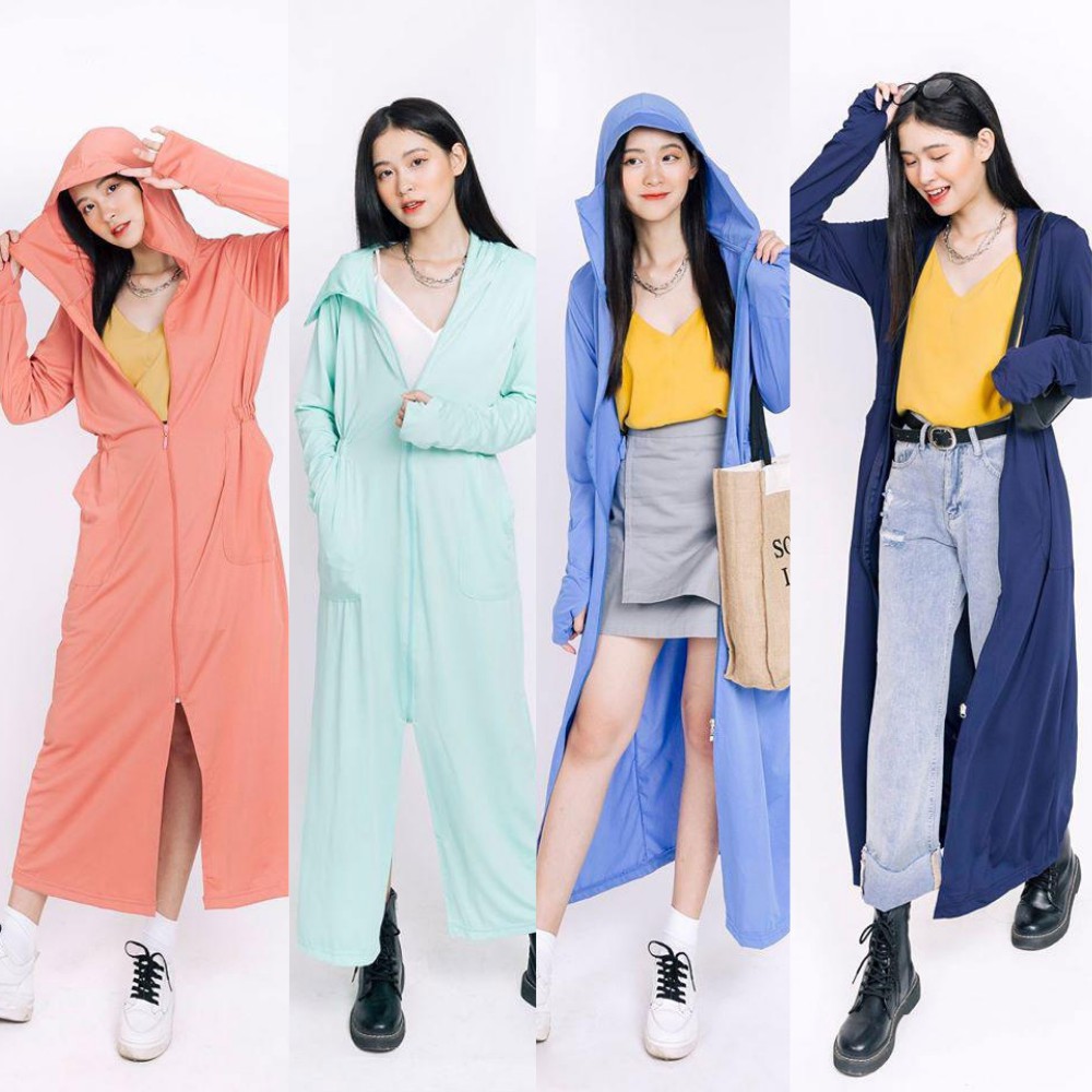 Áo chống nắng toàn thân chất vải loại 1 chống tia UV - Áo choàng chống nắng