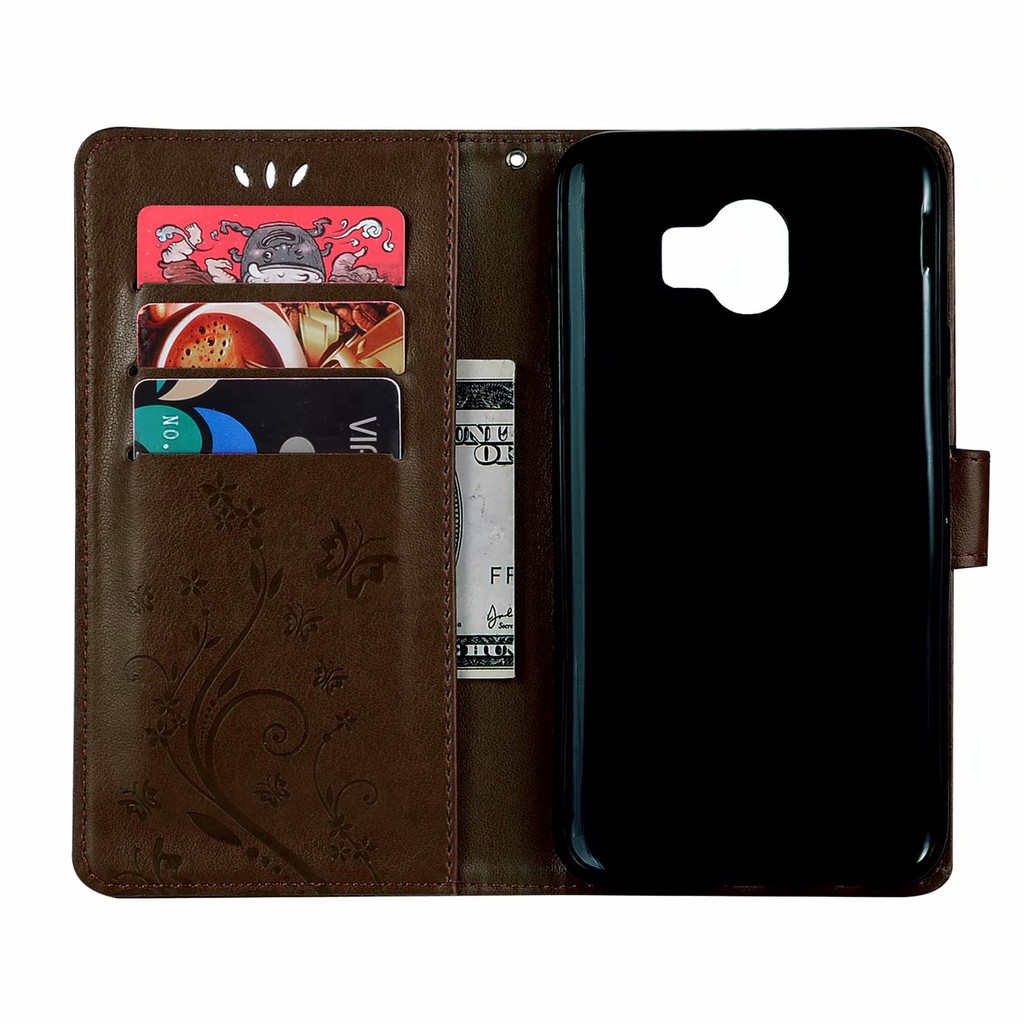 Bao da điện thoại dập nổi họa tiết hoa và bướm đẹp mắt cho Samsung J4 2018 | BigBuy360 - bigbuy360.vn