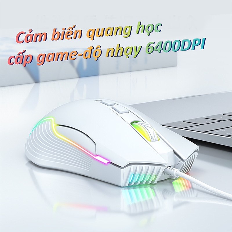 Chuột máy tính gaming có dây ONIKUMA led RGB LUVIBA CO02