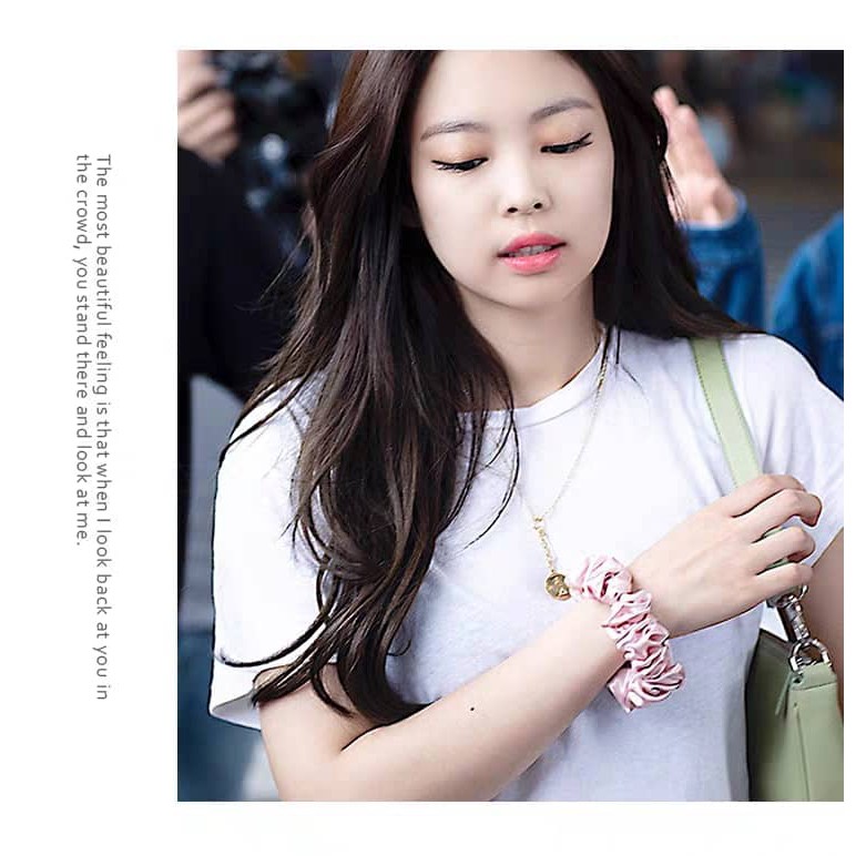 Chun vải buộc tóc scrunchies jennie