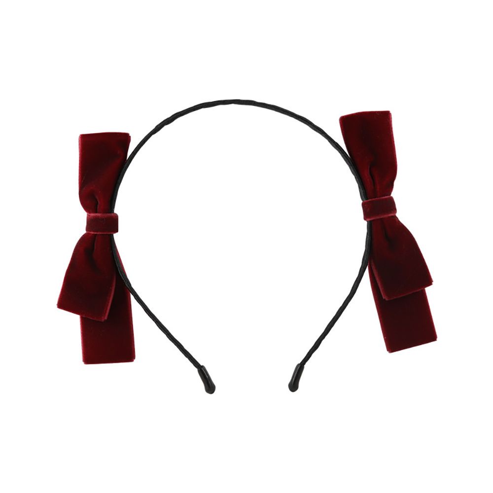 Băng đô cài tóc vải nhung thắt nơ phong cách cổ điển thời trang cho nữ
