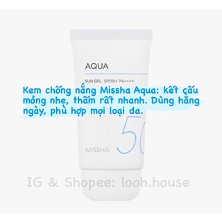 Kem chống nắng Misha (kèm bill)
