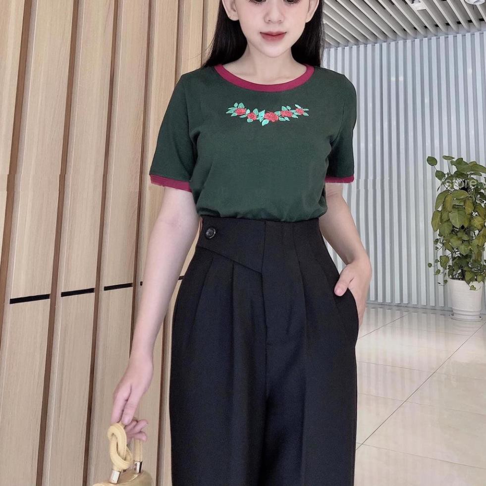 Quần Tây Nữ Công Sở, Quần Baggy Vải Lưng Chun Nút 1 Bên , Form Dáng Chuẩn, Siêu Tôn Dáng, Đỉnh Cao Che Khuyết Điểm. | BigBuy360 - bigbuy360.vn