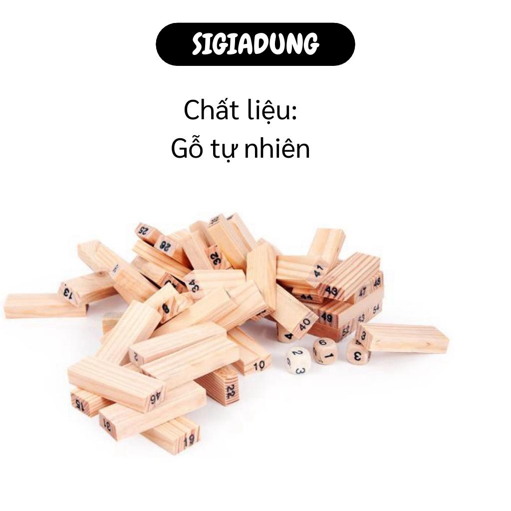 [SGD] Đồ chơi rút gỗ Wiss Toy - Bộ đồ chơi rút gỗ 54 miếng và 4 xúc xắc - đồ chơi phát triển trí tuệ 2658