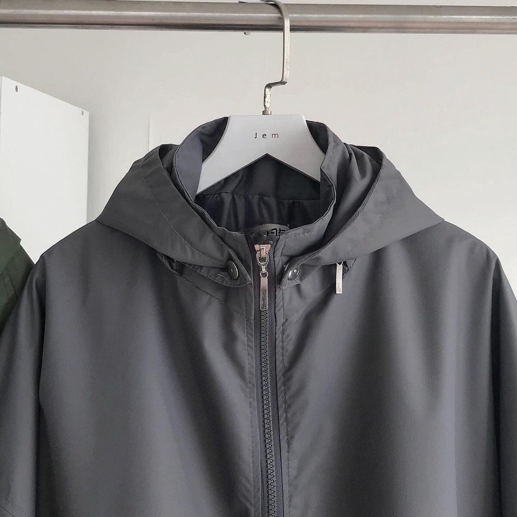 Áo khoác Dù form rộng unisex TAG LOGO  màu XANH/RÊU/XÁM ❤️ Nam nữ unisex ❤️